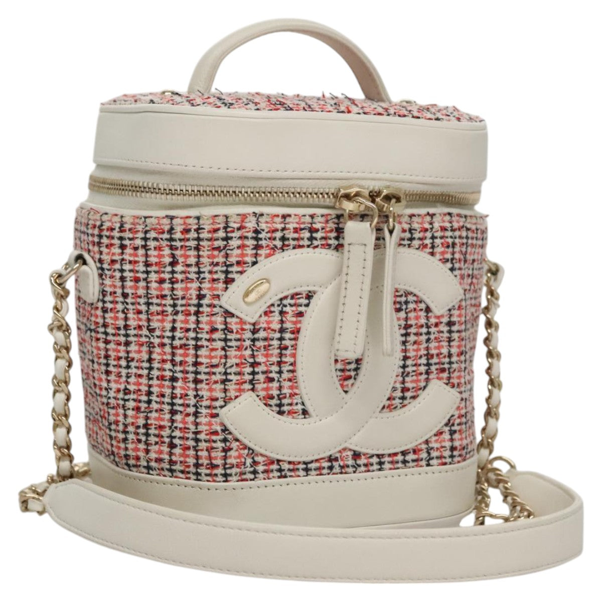 CHANEL（シャネル） バニティ コスメポーチ ツイードレザー 2way