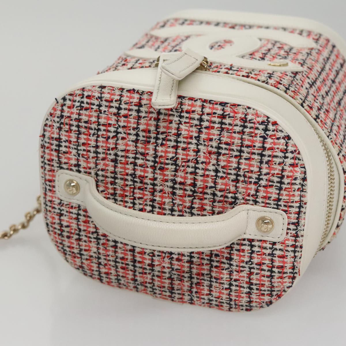 CHANEL（シャネル） バニティ コスメポーチ ツイードレザー 2way