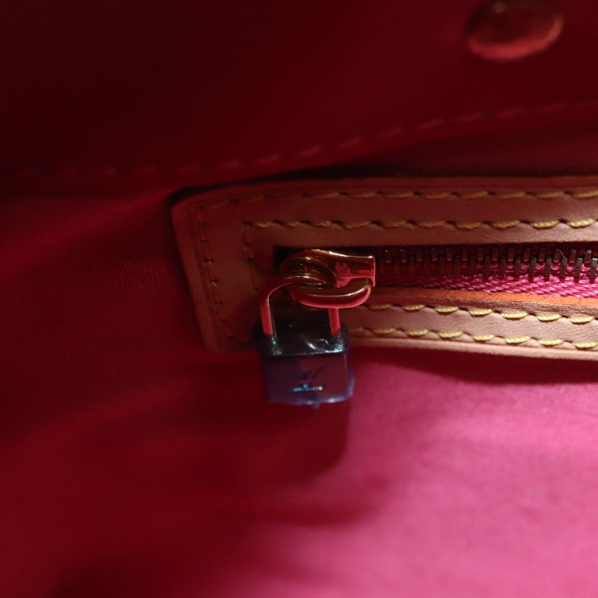 LOUIS VUITTON モノグラムヴェルニ リードPM ハンドバッグ フューシャ