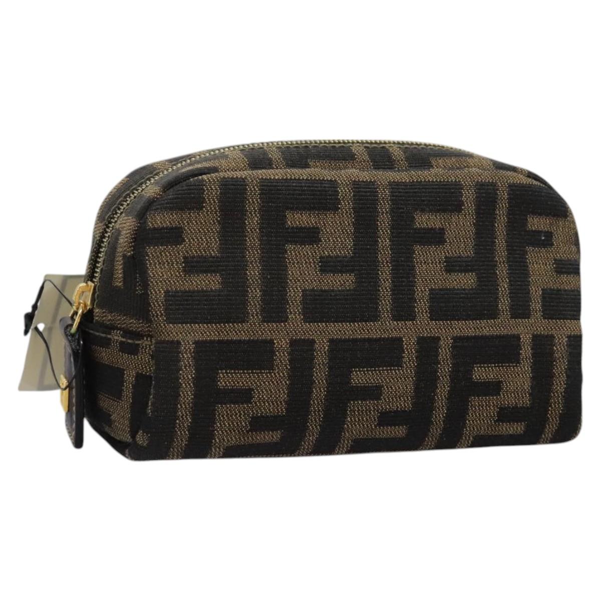 FENDI ズッカ キャンバス ポーチ ブラウン ブラック フェンディ ズッカ キャンバスポーチ ブラウン ブラック 正規品