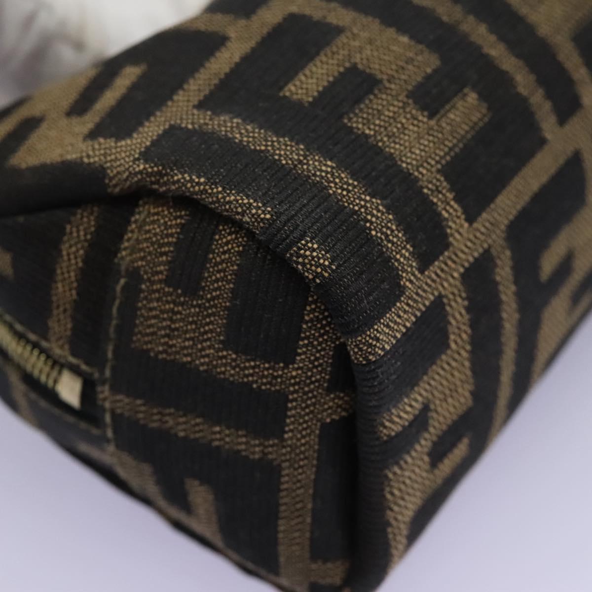 FENDI ブラウンキャンバスポーチ フェンディ ズッカ キャンバスポーチ ブラウン ブラック 正規品
