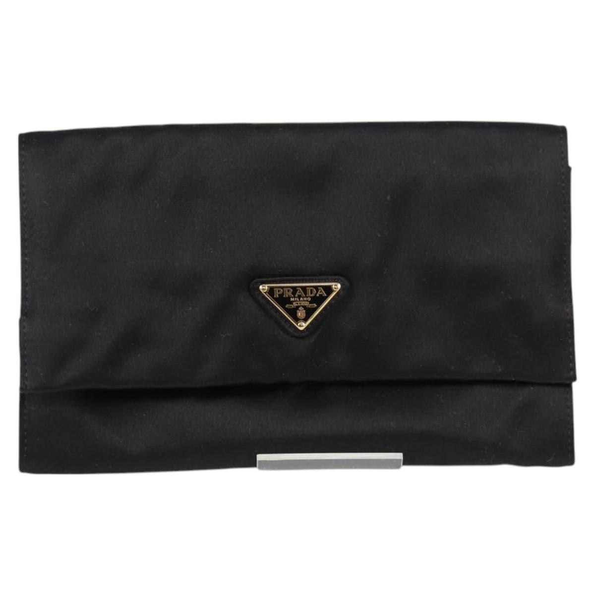 PRADA ポーチ サテン ブラック ゴールド 正規品 118853V – MixTHINKS