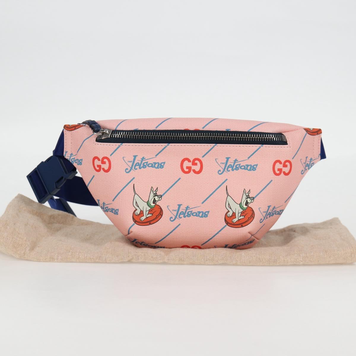 GUCCI THE Jetsons Children's Body Bag PVC Leather Pink 502095 Auth