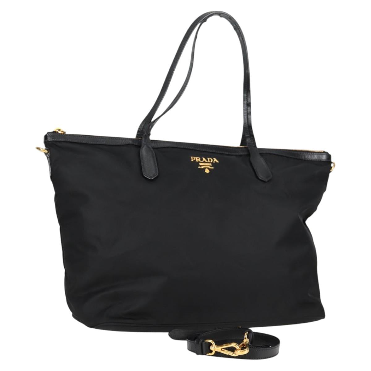 PRADA トートバッグ ナイロン 2way ブラック ゴールド 正規品 126914V