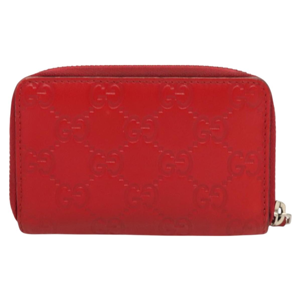 GUCCI GGキャンバス グッチッシマ コインケース レザー レッド 255452