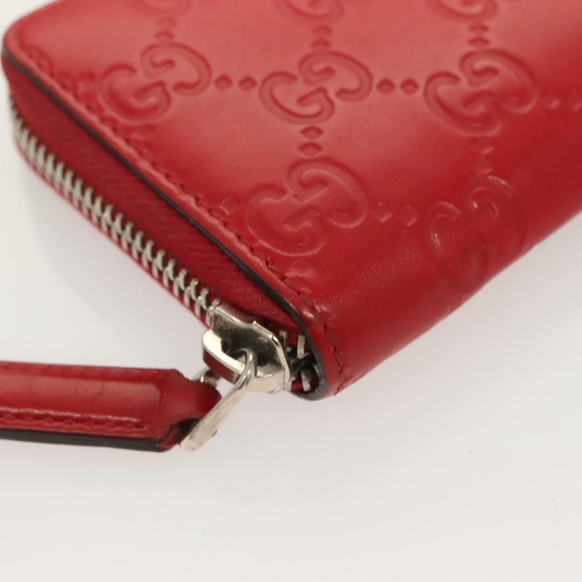 GUCCI GGキャンバス グッチッシマ コインケース レザー レッド 255452