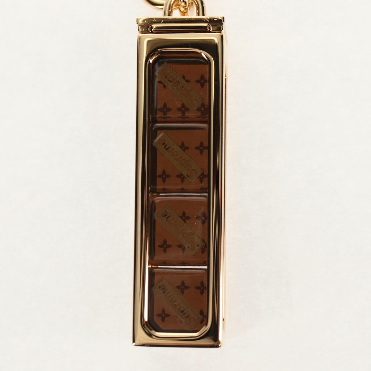 LOUIS VUITTON Key Holder Dice Bag Charm metal Brown MP2072 LV Auth