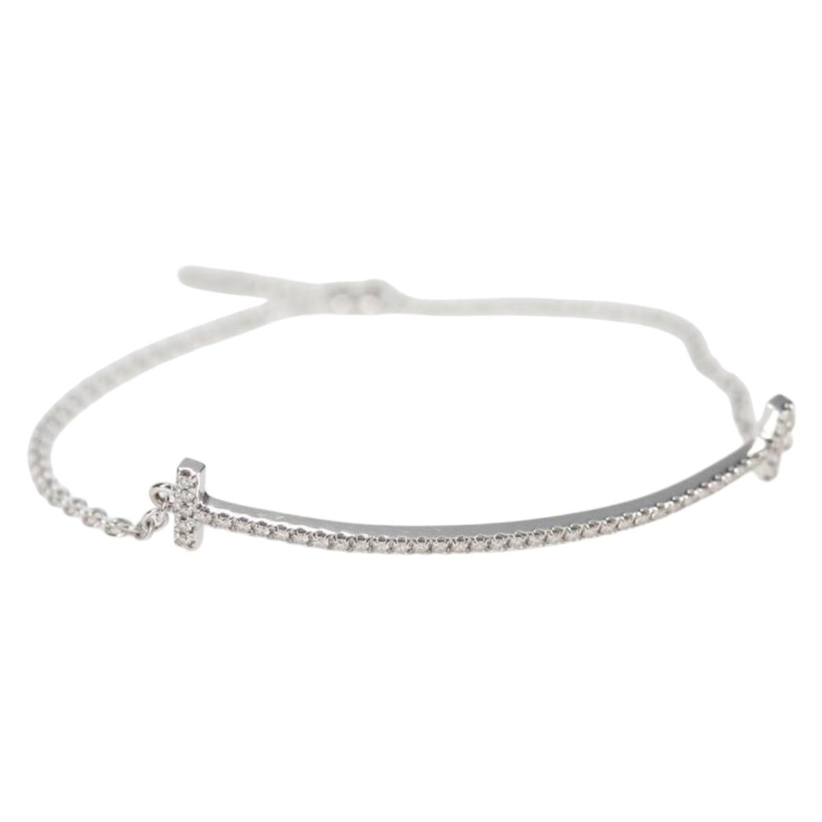 Tiffany & Co. Tシリーズ ホワイトゴールド ブレスレット ティファニー T ワイヤー ブレスレット ホワイトゴールド | Tiffany & Co.