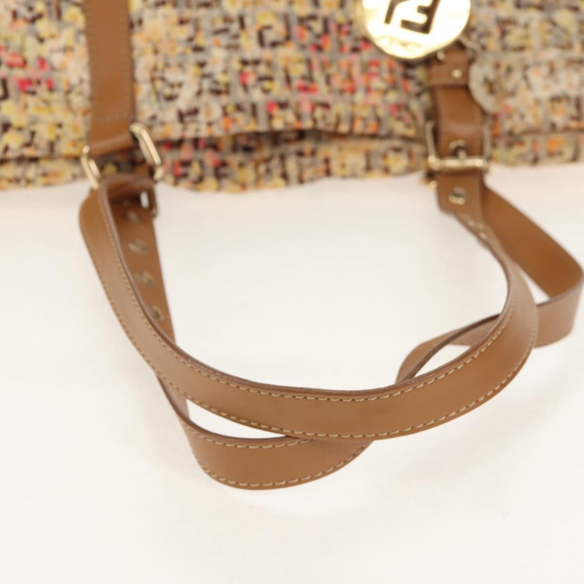 FENDI Zucchino Canvas Tote Bag Yellow Gold Auth 134352V – MixTHINKS