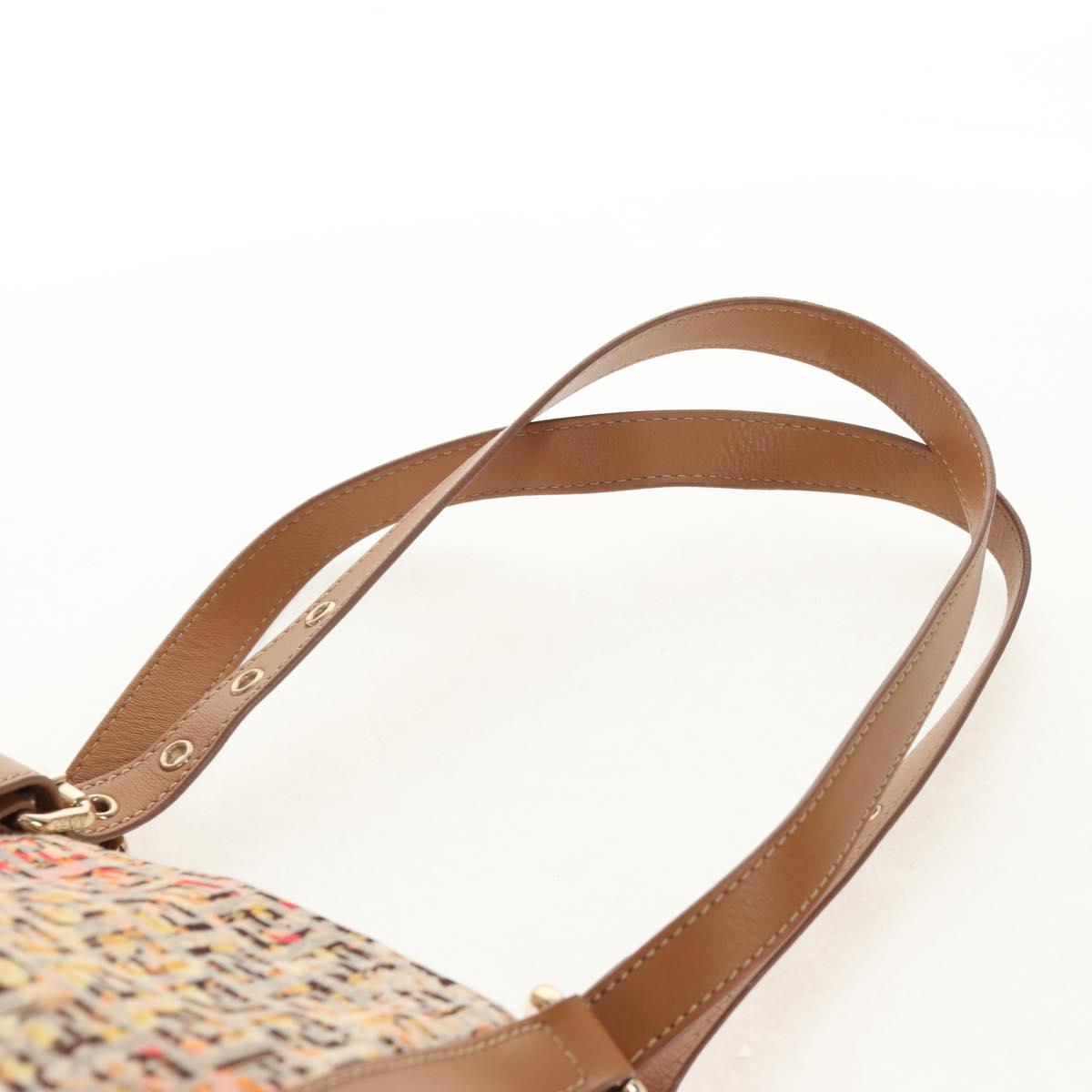 FENDI Zucchino Canvas Tote Bag Yellow Gold Auth 134352V – MixTHINKS