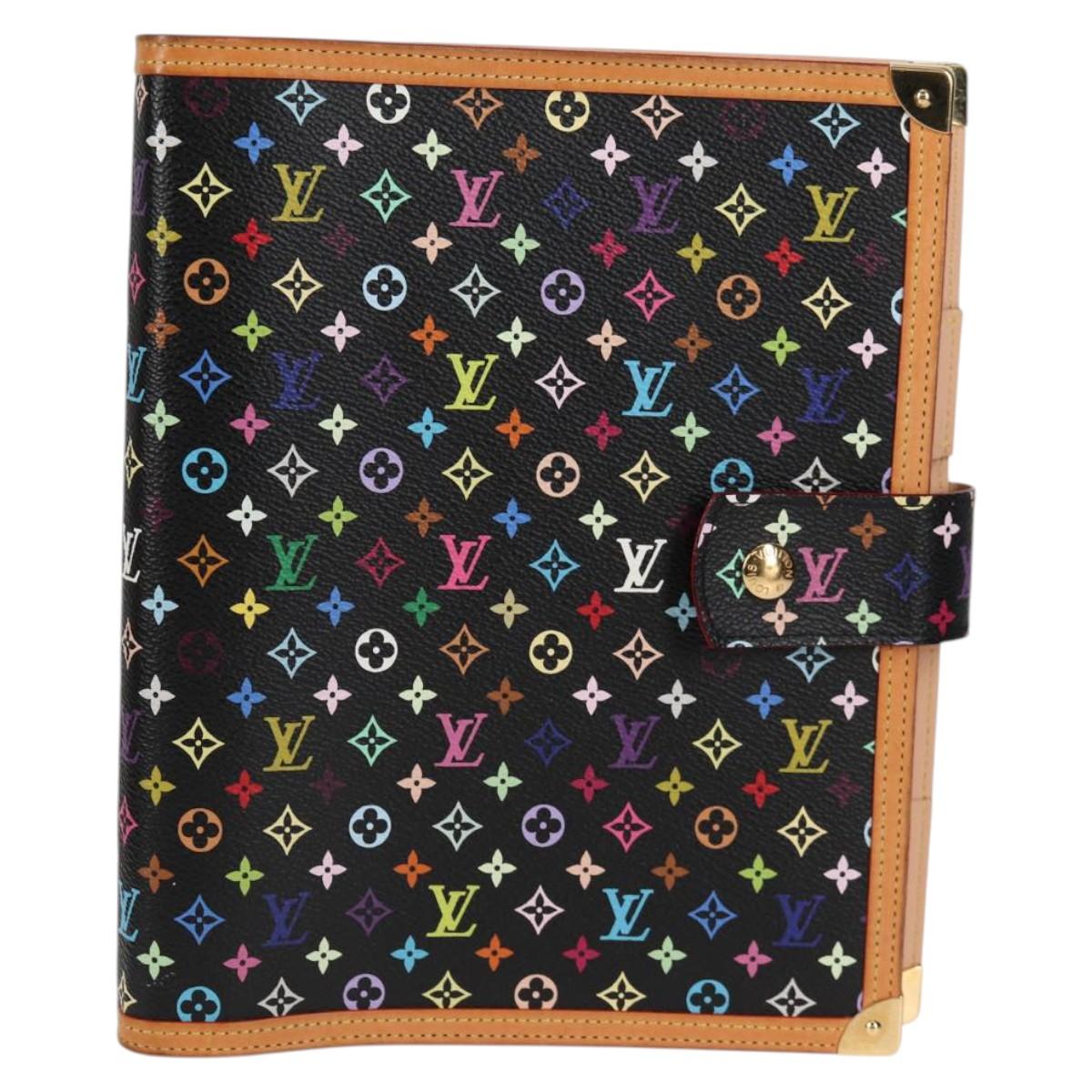 LOUIS VUITTON Multicolor Agenda GM Day Planner Cover Black R20893