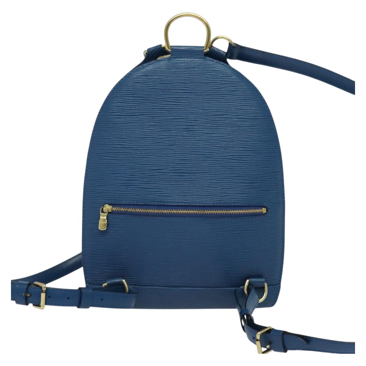 LOUIS VUITTON Epi Mabillon Backpack Blue M52235 LV Auth 140323A