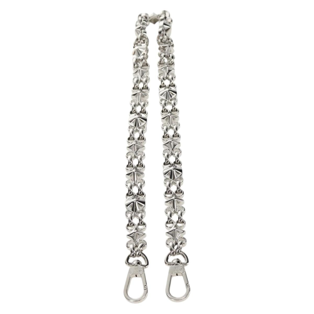 LOUIS VUITTON Chain Strap metal Silver LV Auth 141726M – MixTHINKS