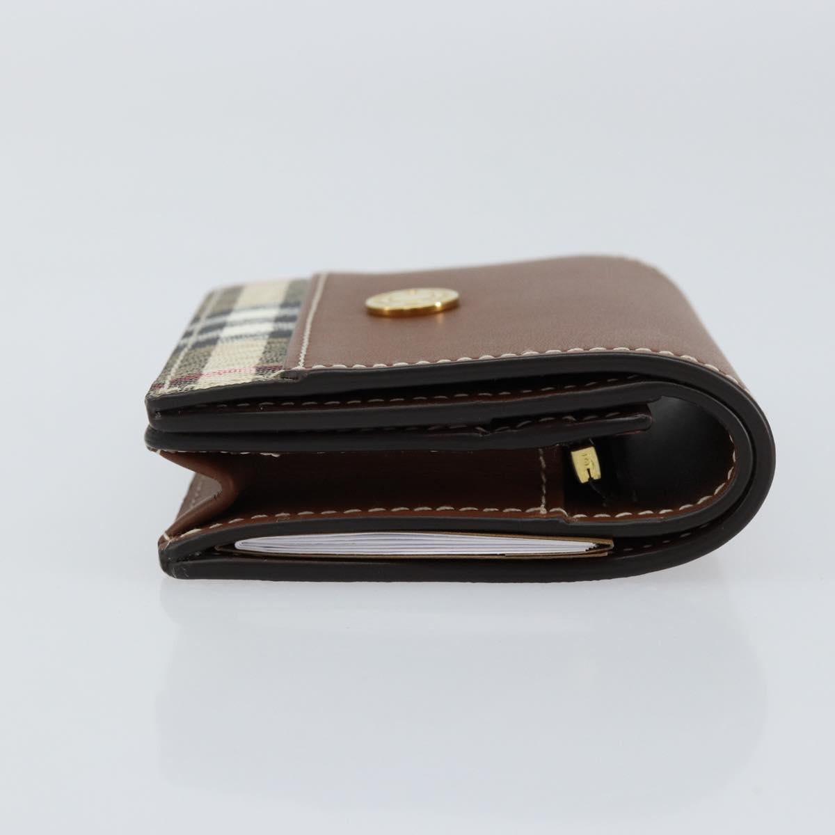 小物 vintage Burberry Novacheck Bifold wallet BURBERRY Nova Check Bifold Wallet Leather Brown Gold Auth 143410