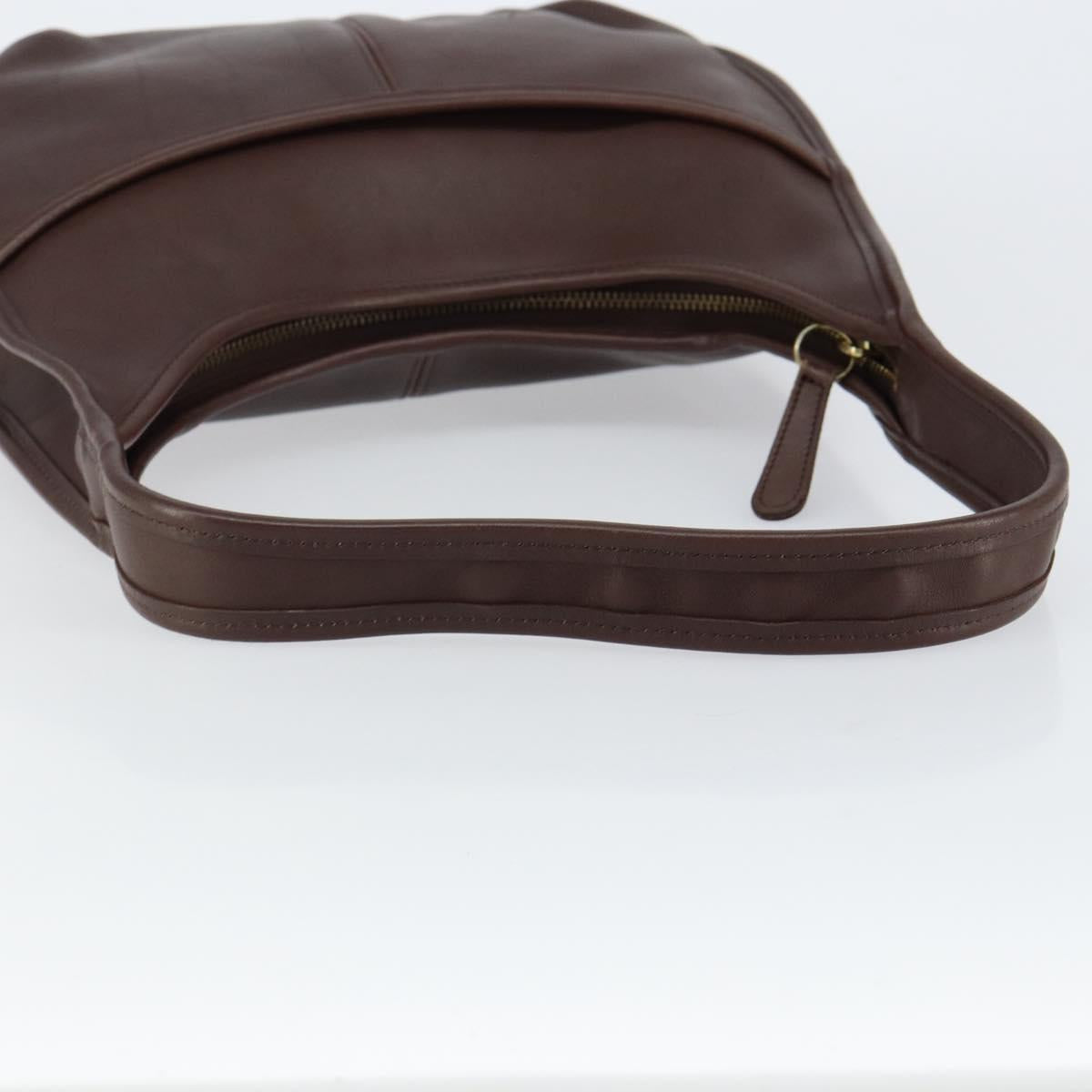Coach Shoulder Bag Leather Dark Brown Auth 149672A – MixTHINKS
