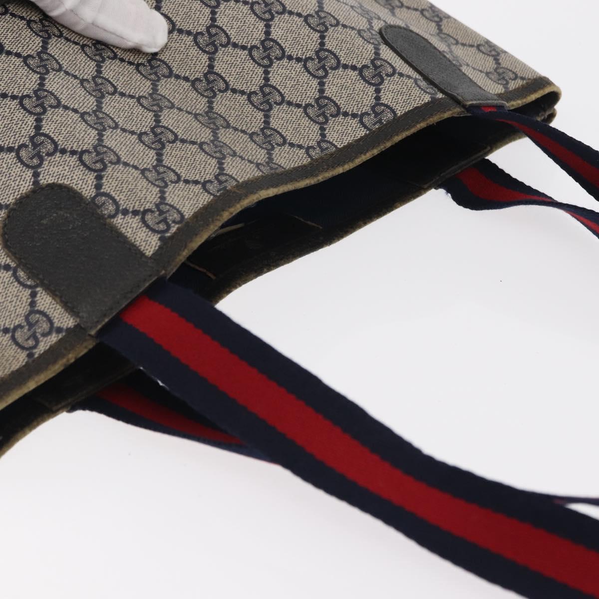 GUCCI GGプラス シュプリーム シェリーライン トートバッグ PVC