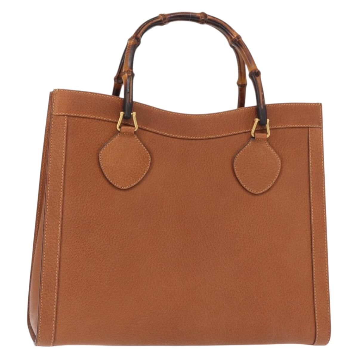 グッチ バンブー ハンドバッグ 002 1186 0260 スエード レザー GUCCI バンブーハンドバッグ レザー ブラウン ゴールド 002 1186 0260