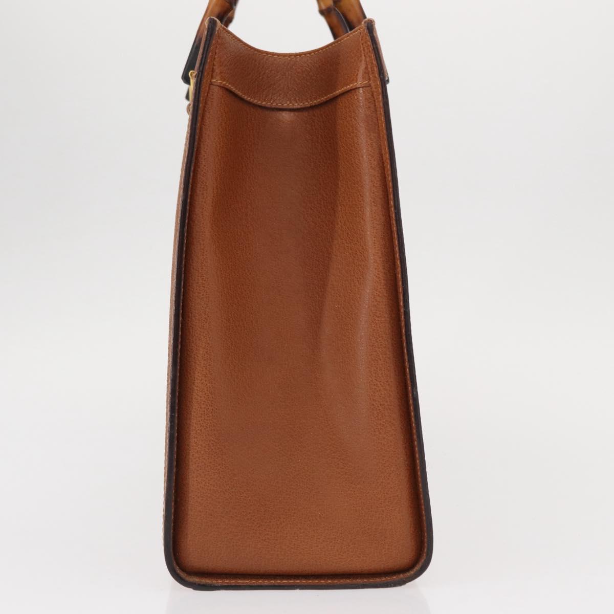 グッチ バンブー ハンドバッグ 002 1186 0260 スエード レザー GUCCI バンブーハンドバッグ レザー ブラウン ゴールド 002 1186 0260