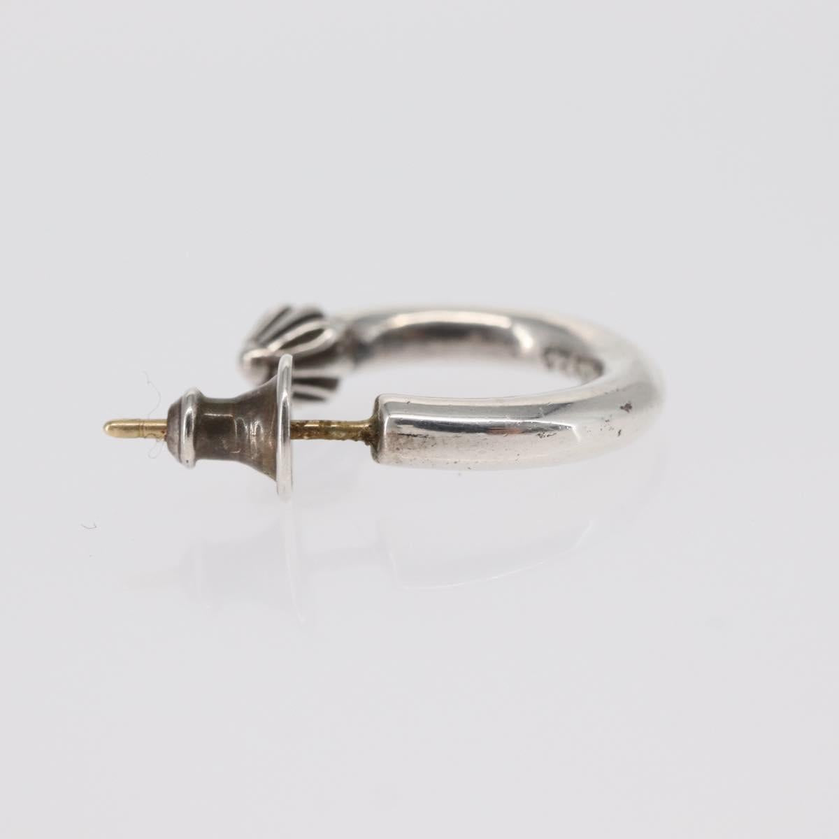 Chrome Hearts Plain Hoop Pierce Earring Ag925 Silver Auth 156691M