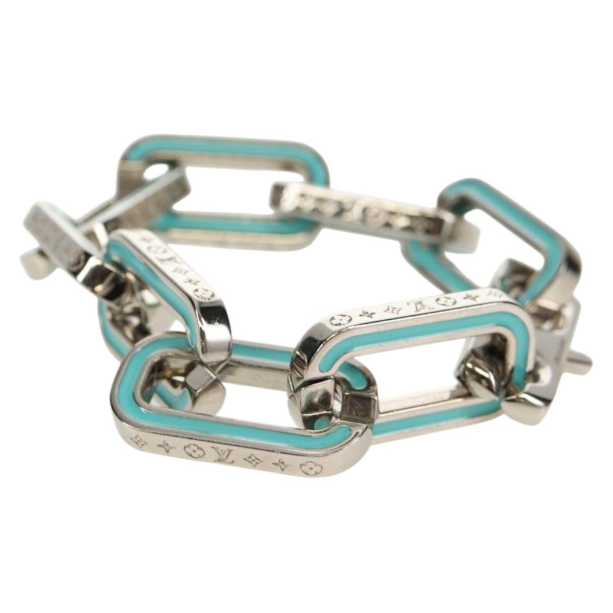 限定カラー【LOUIS VUITTON】ブラスレ・チェーンリンクス モノグラム LOUIS VUITTON Brassle Monogram Links Bracelet metal Silver M80195