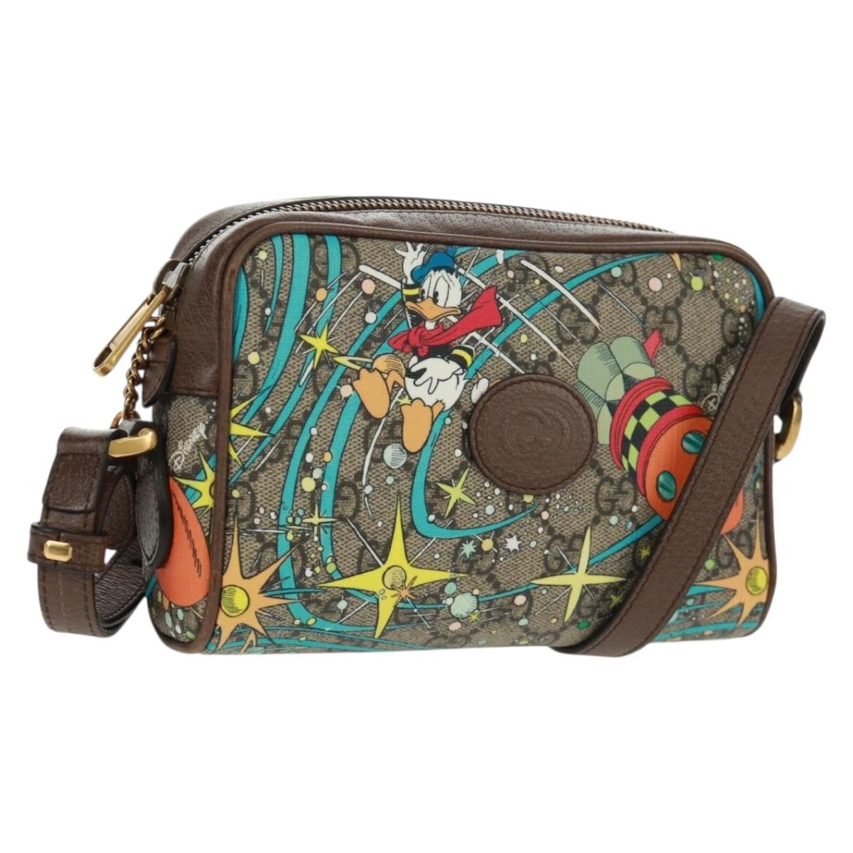 GUCCI マイクロGGスプリーム ディズニーコラボバッグ PVC ベージュ