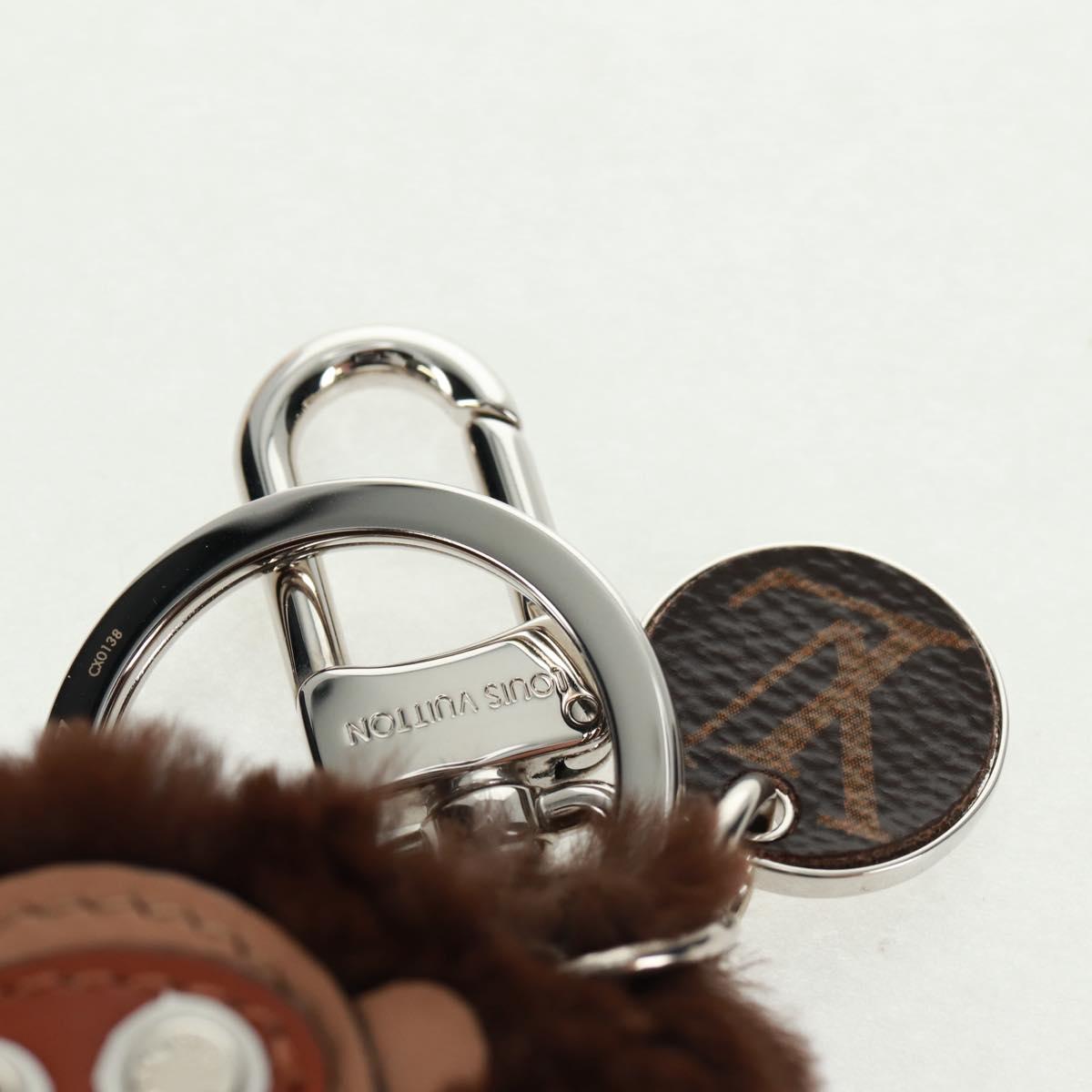 LOUIS VUITTON Bijoux Sac Porte Clé Monkey Charm Fur Brown MP1997