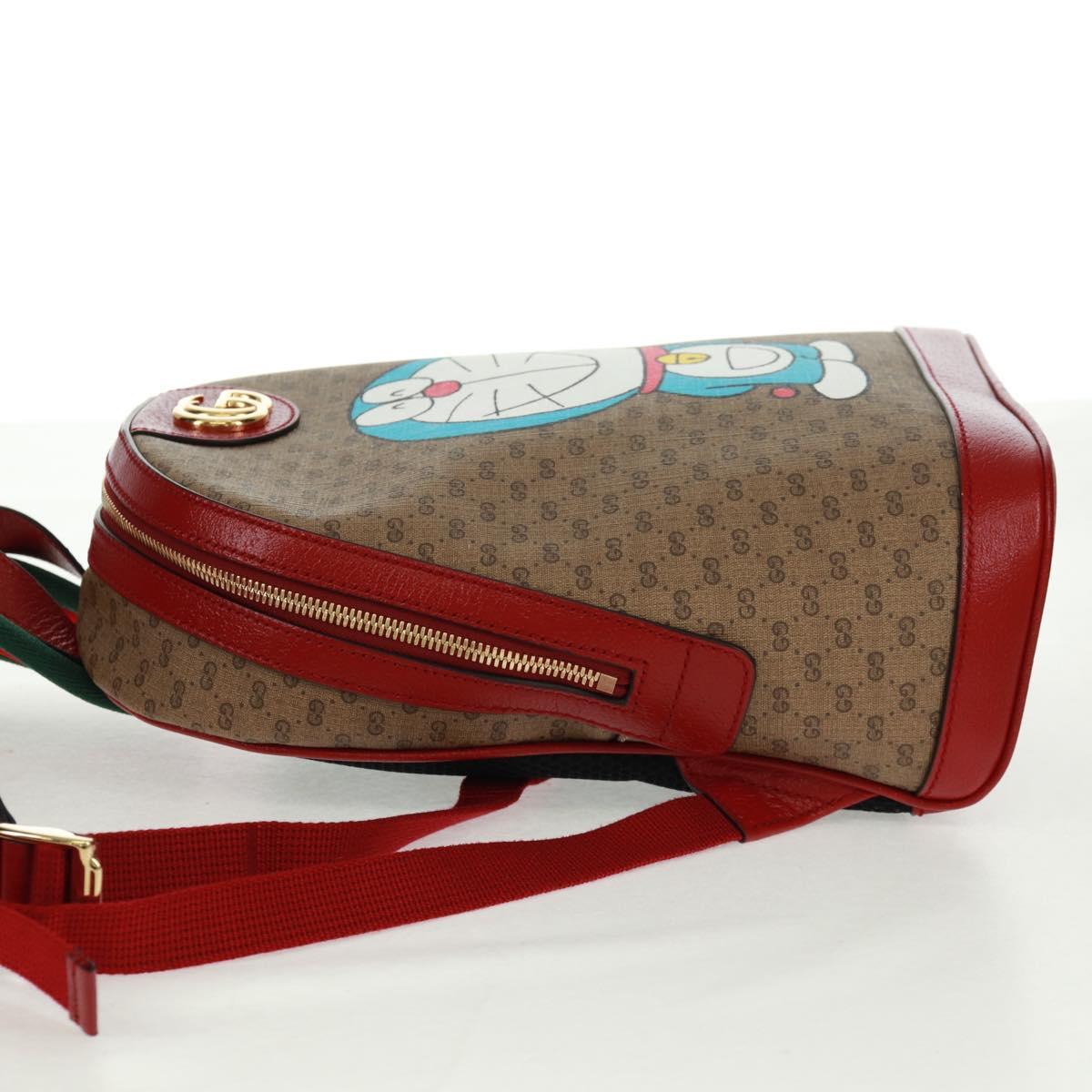 GUCCI マイクロGGスプリーム ドラえもん バックパック PVC ベージュ