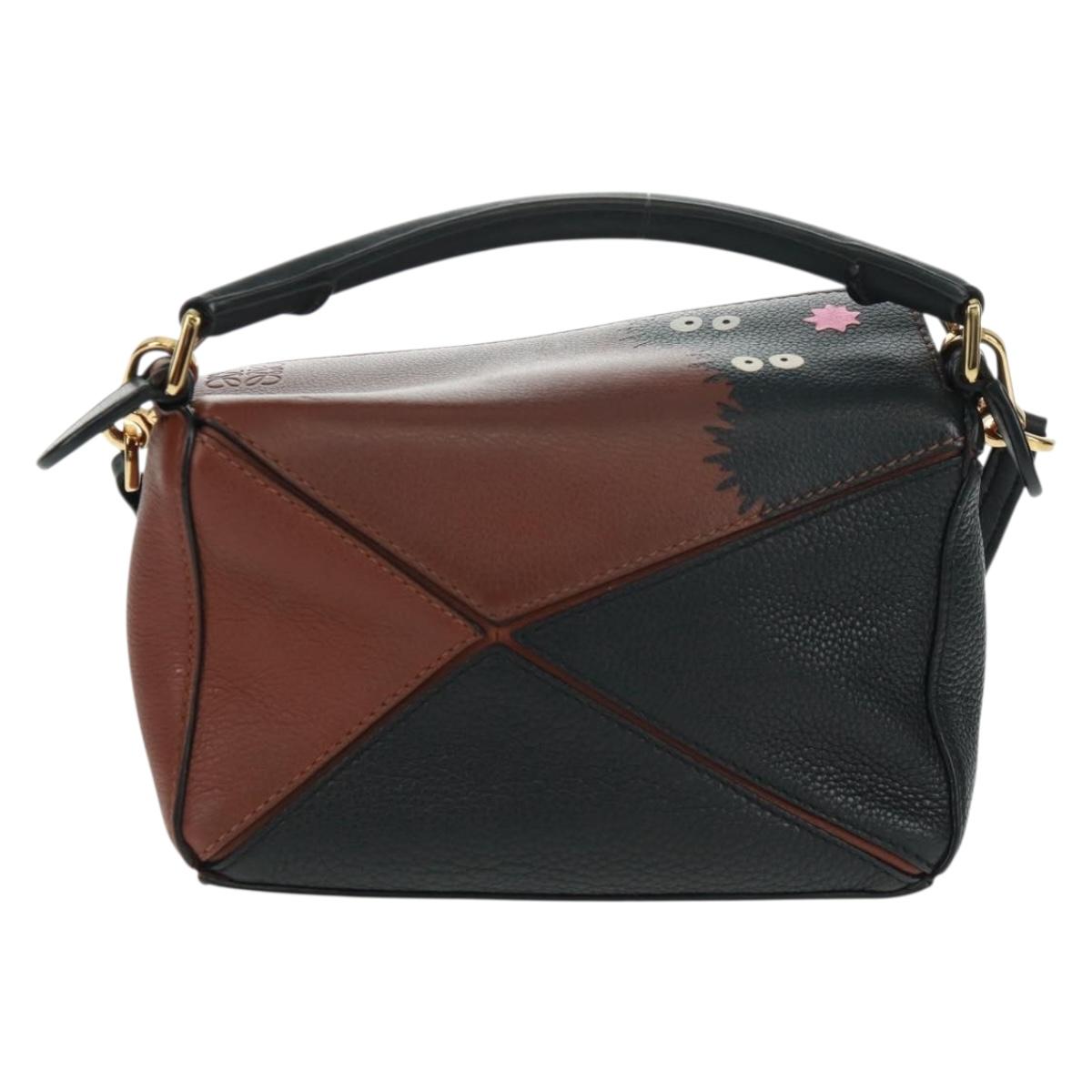 LOEWE Puzzle Bag Mini - Makkuro Kurosuke Bag Leather 2way Brown