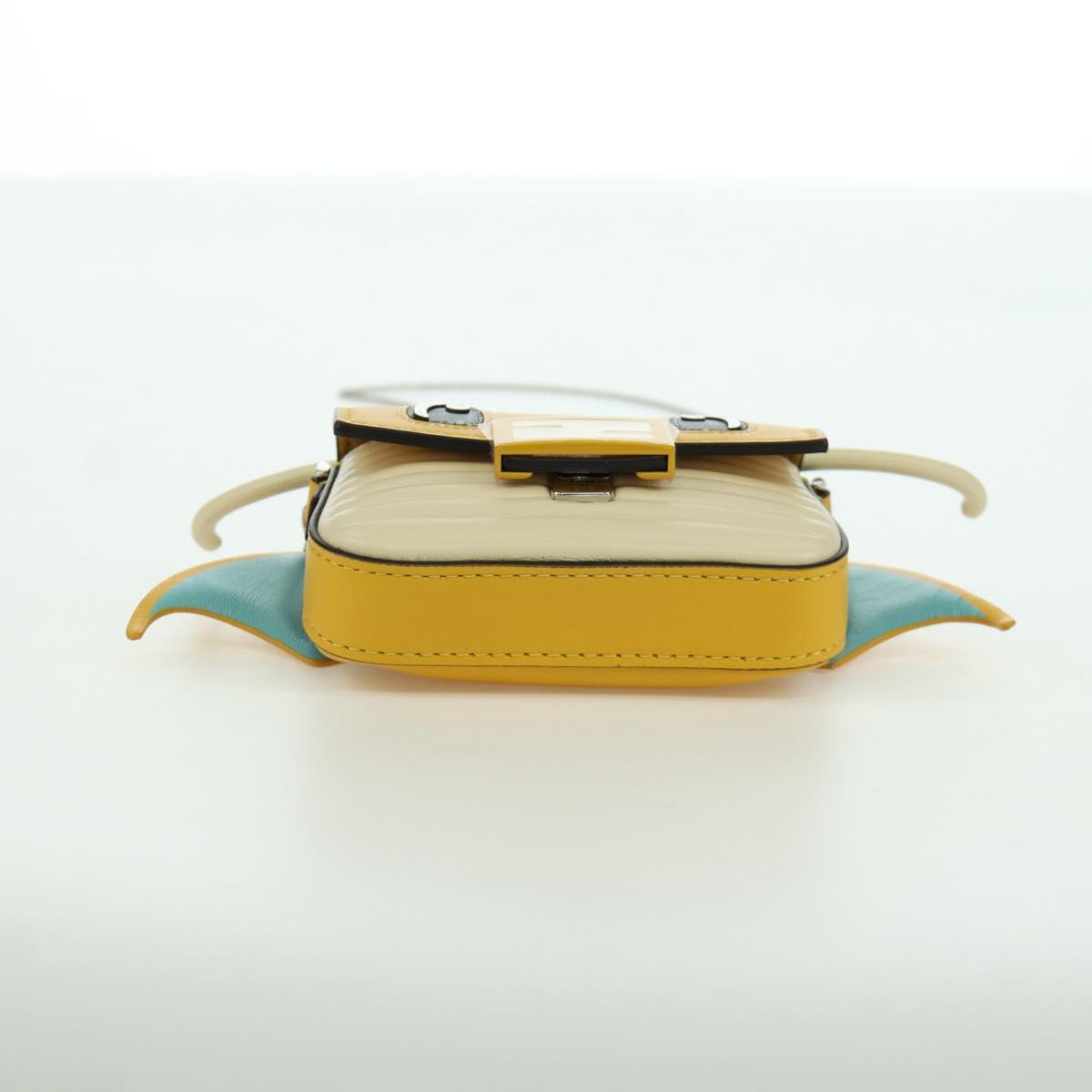 FENDI x FRGMT x POKÉMON Nano Bucket Dragon Bag Leather Yellow Auth