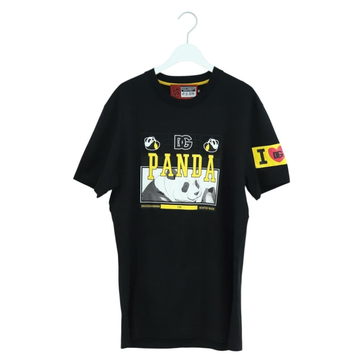 DOLCE&GABBANA D&G x Jujutsu Kaisen Panda T Shirt Cotton Black Auth