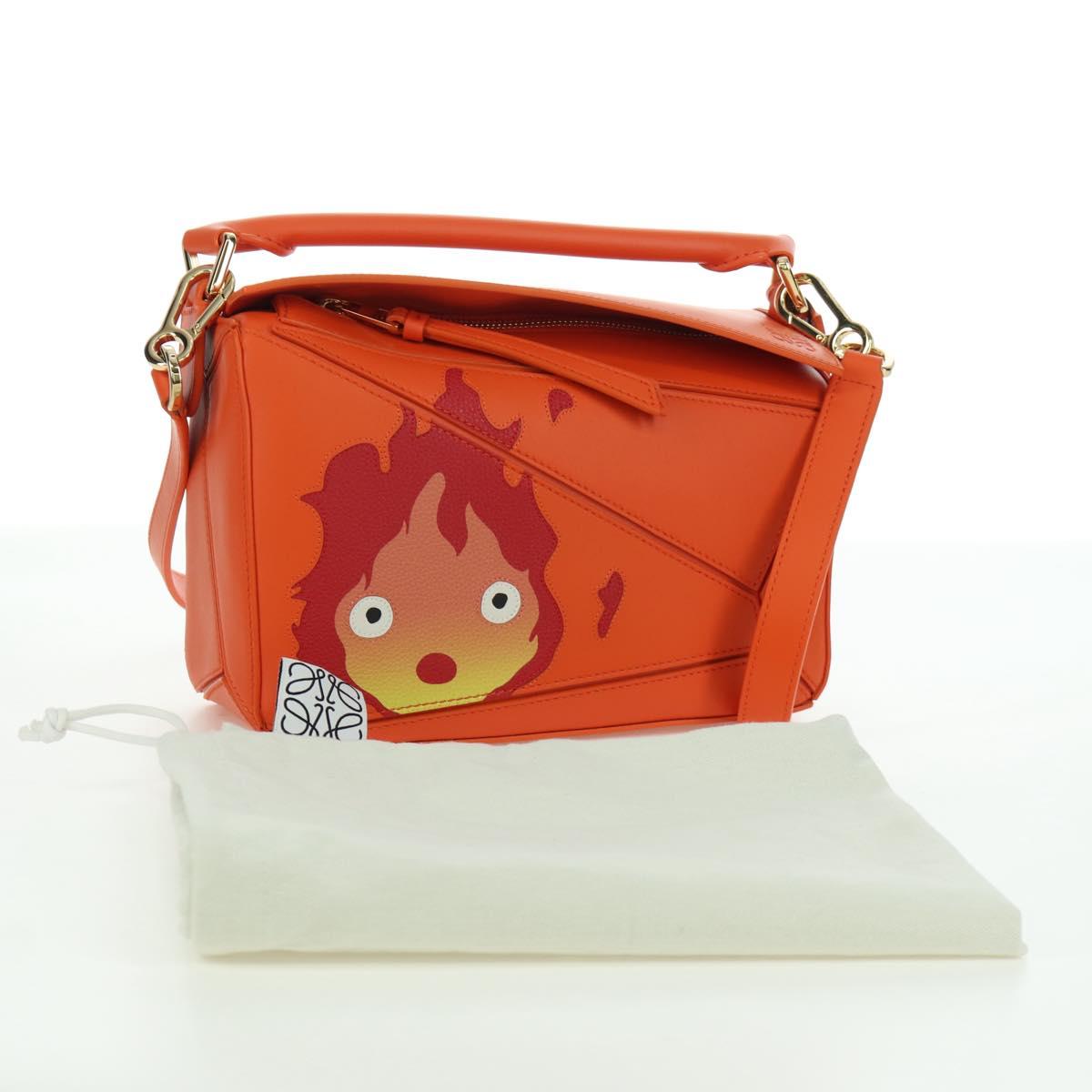 LOEWE ロエベ ハウルの動く城 カルシファー　パズルバッグ ミニ ロエベ×スタジオジブリ『ハウルの動く城』コラボ、カルシファーの
