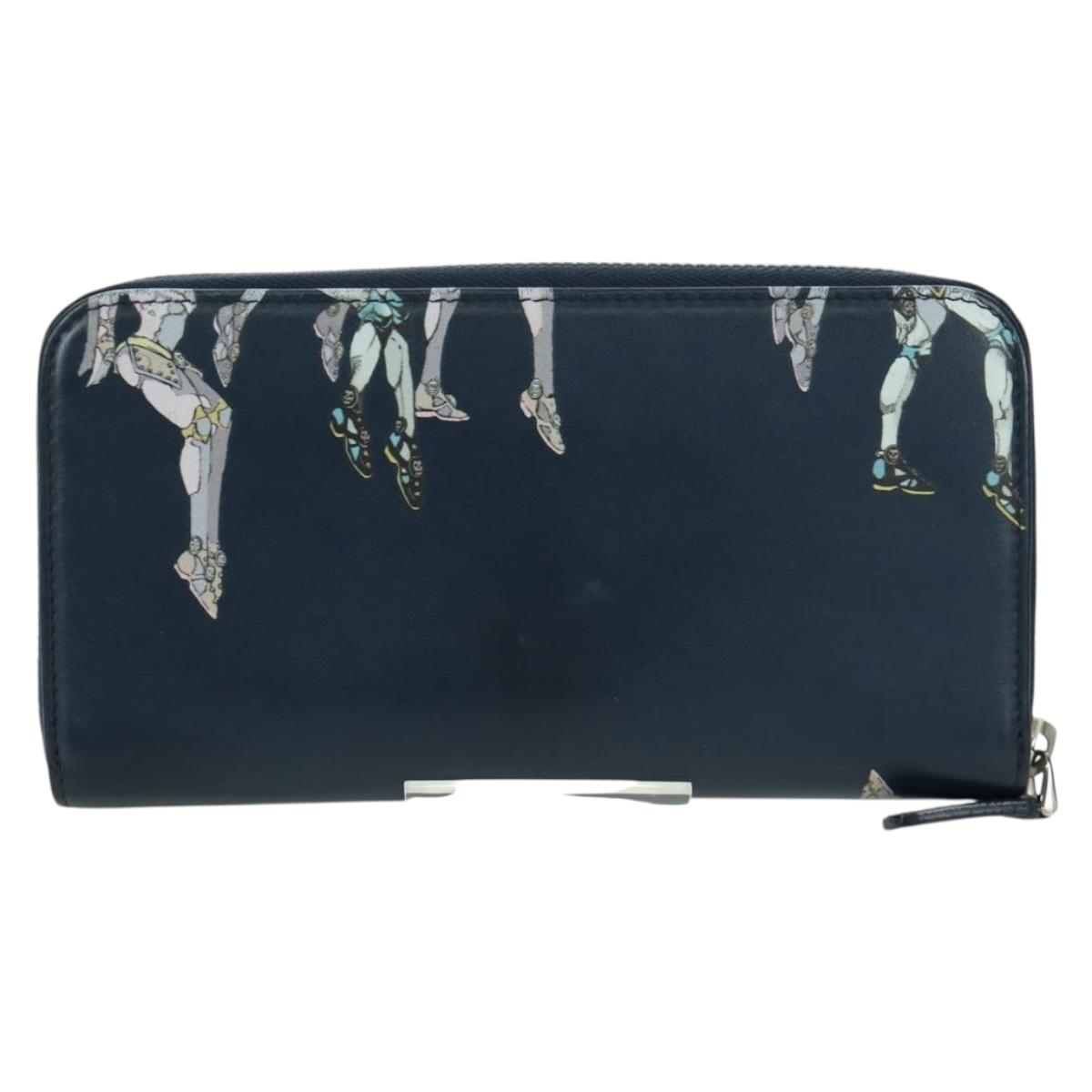BVLGARI x JoJo's Bizarre Adventure Keeler Queen Wallet Navy Auth