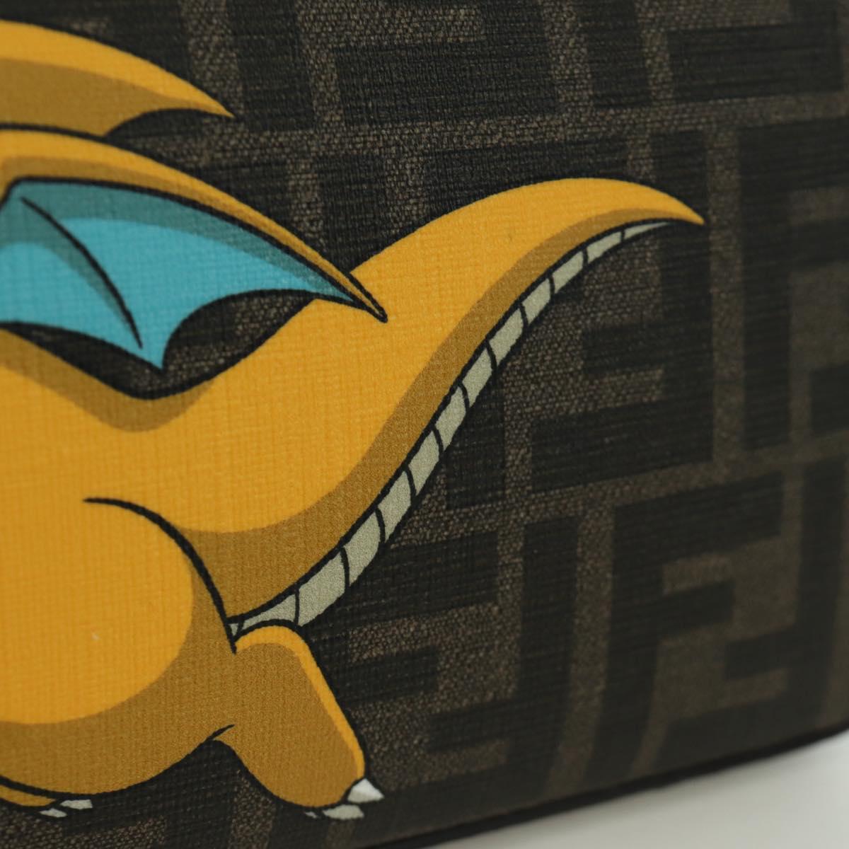 FENDI x FRGMT x POKEMON Zucca Canvas Dragonfly Bag Black Brown