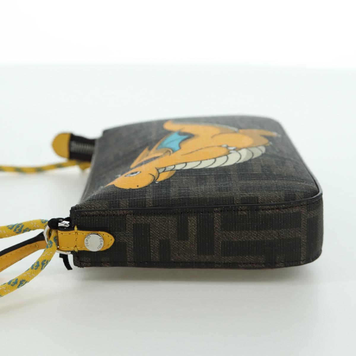 FENDI x FRGMT x POKEMON Zucca Canvas Dragonfly Bag Black Brown
