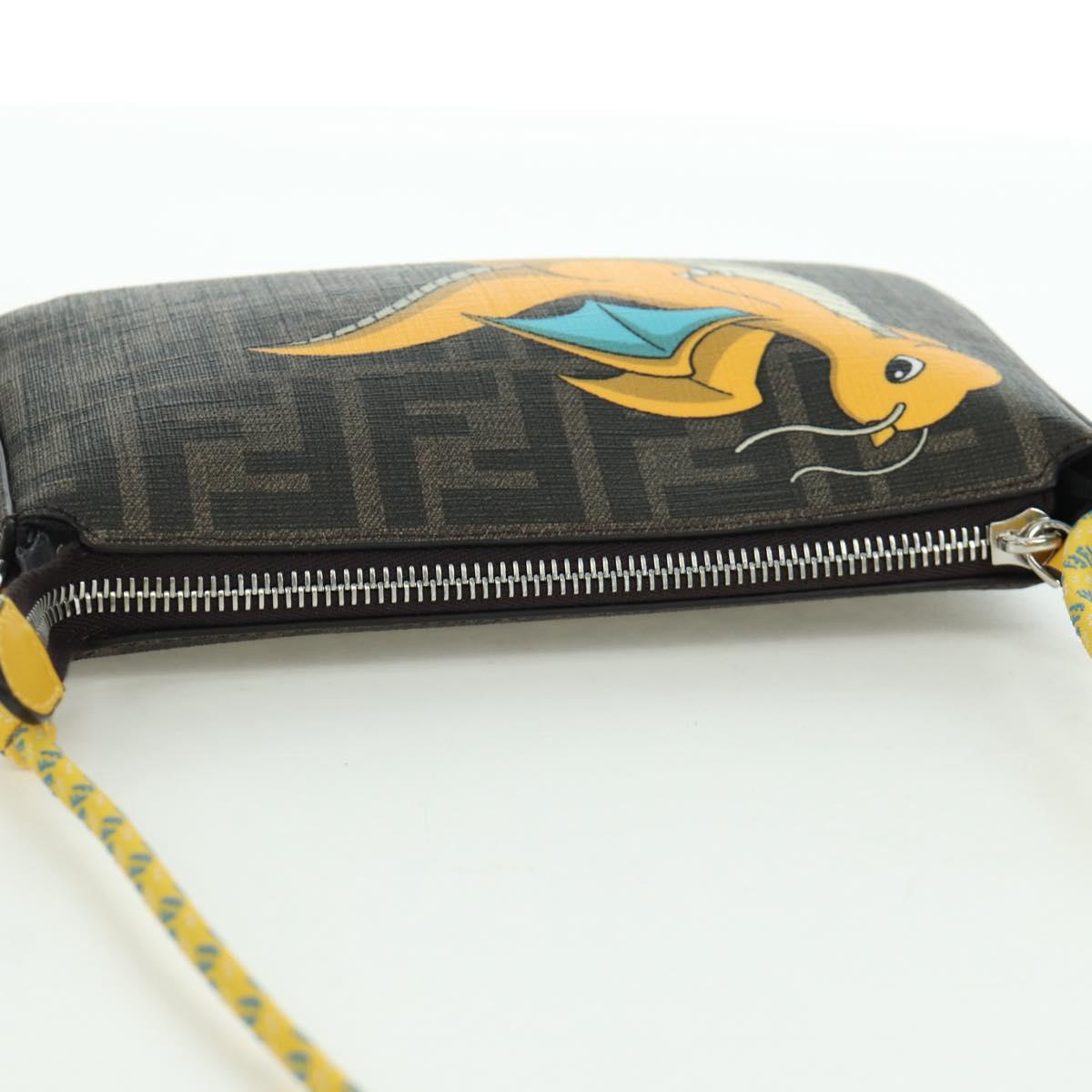 FENDI x FRGMT x POKEMON Zucca Canvas Dragonfly Bag Black Brown