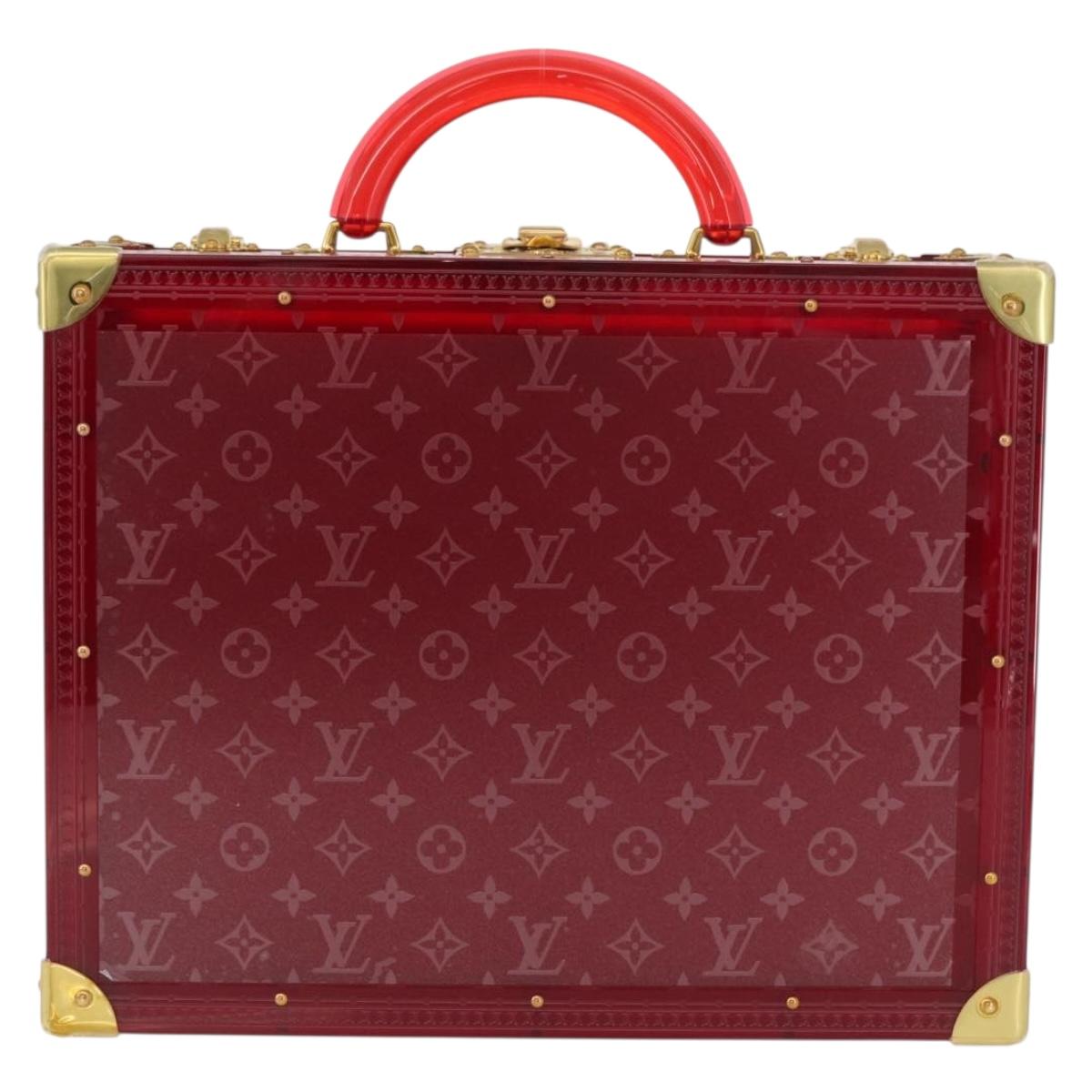 LOUIS VUITTON レッド ケース LOUIS VUITTON Monogram See Through Cotoville 40 Trunk Glass M13182