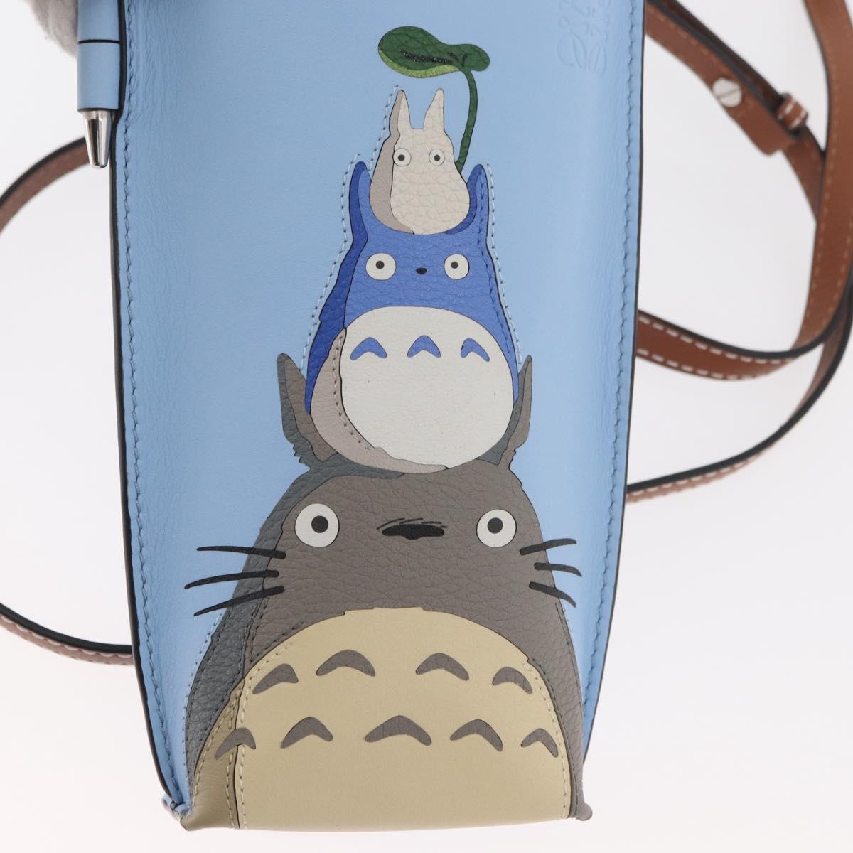LOEWE LOEWE × Studio Ghibli My Neighbor Totoro Pouch Leather Blue