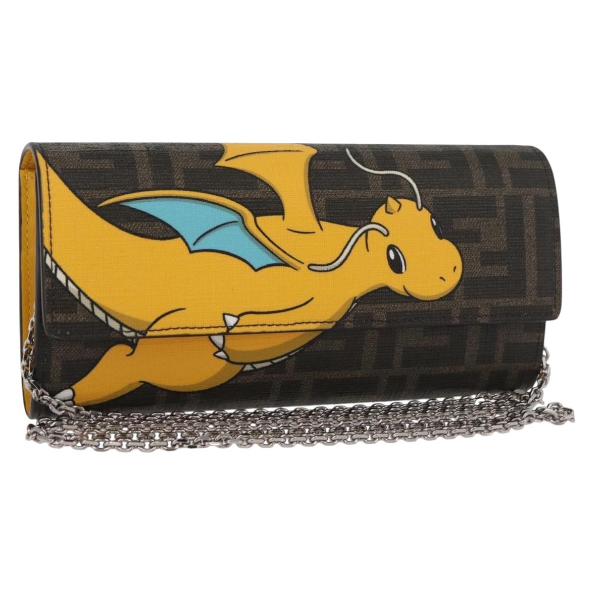 Zucca Canvas FENDI x FRGMT x POKÉMON Chain Shoulder Wallet Kairyu