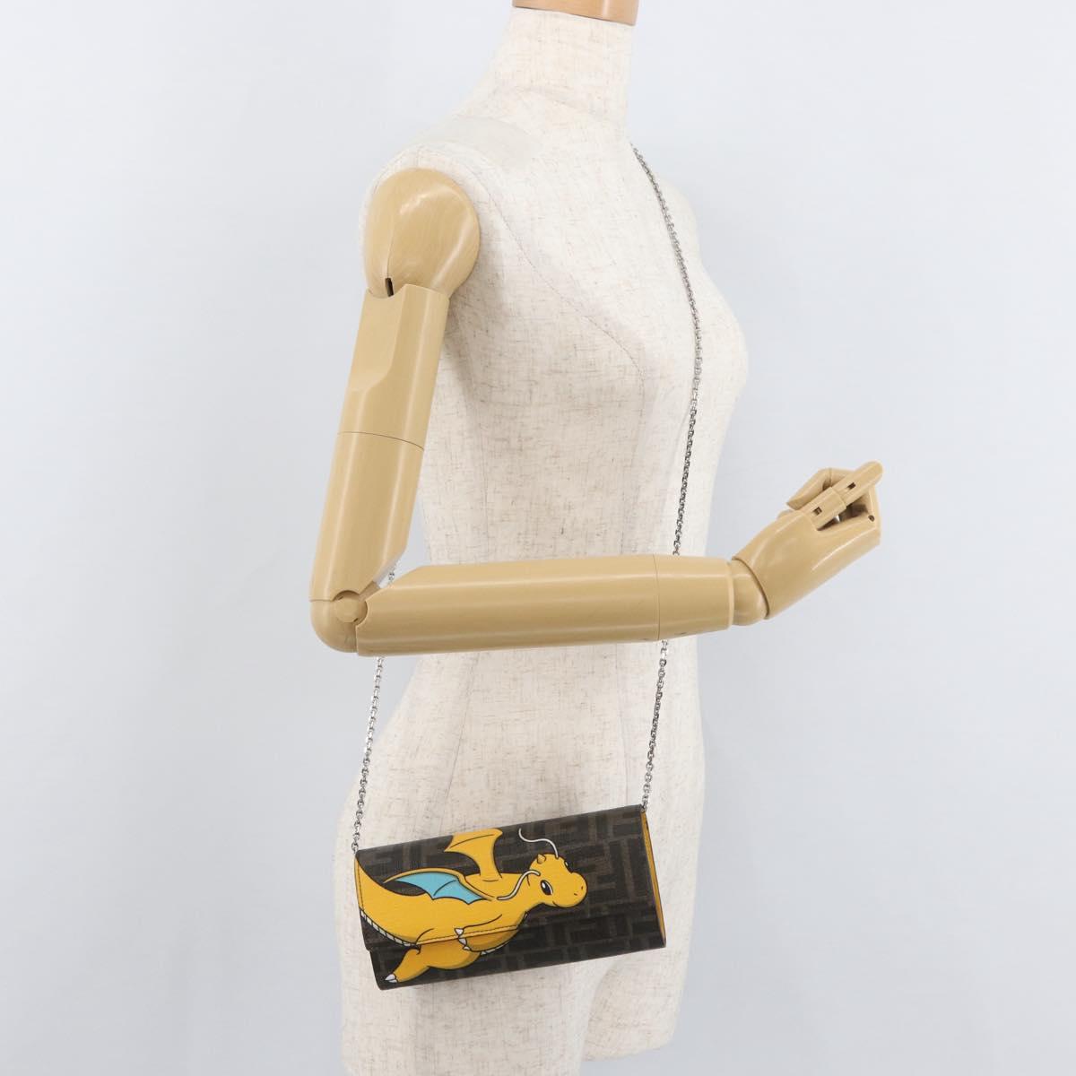 Zucca Canvas FENDI x FRGMT x POKÉMON Chain Shoulder Wallet Kairyu