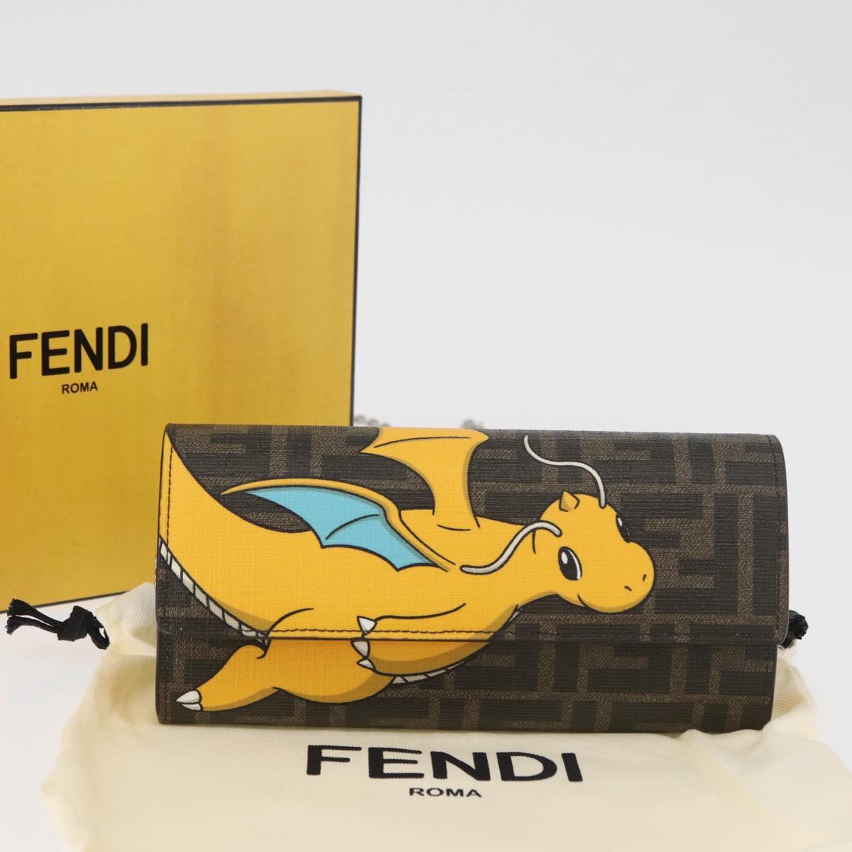 Zucca Canvas FENDI x FRGMT x POKÉMON Chain Shoulder Wallet Kairyu