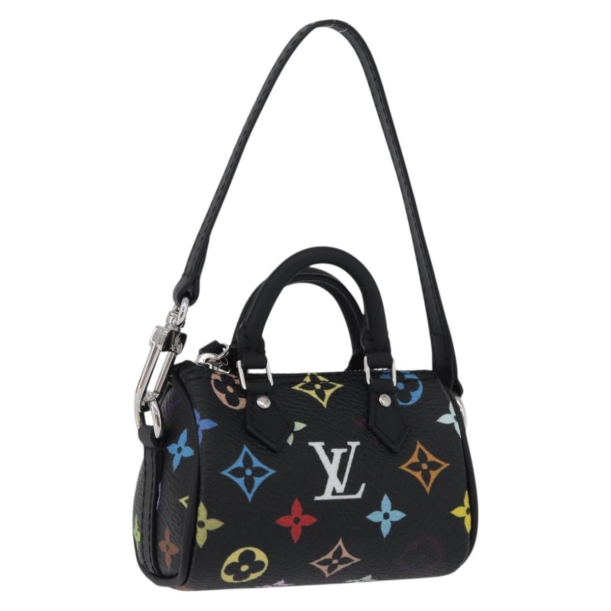 LOUIS VUITTON Multicolor Micro Speedy Bag Charm Black M02459 LV