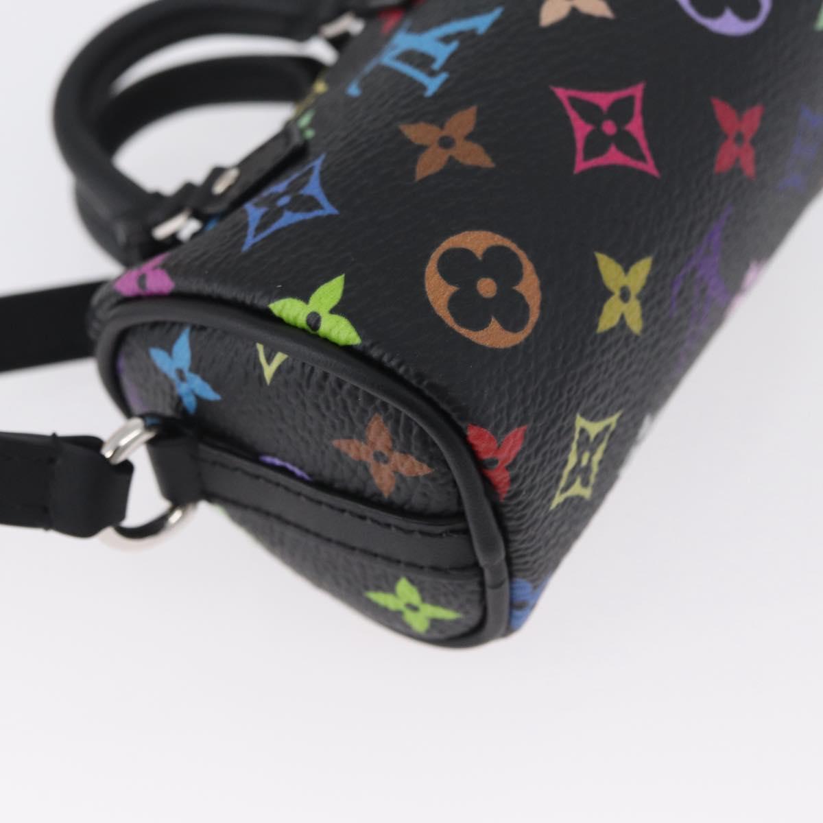 LOUIS VUITTON Multicolor Micro Speedy Bag Charm Black M02459 LV
