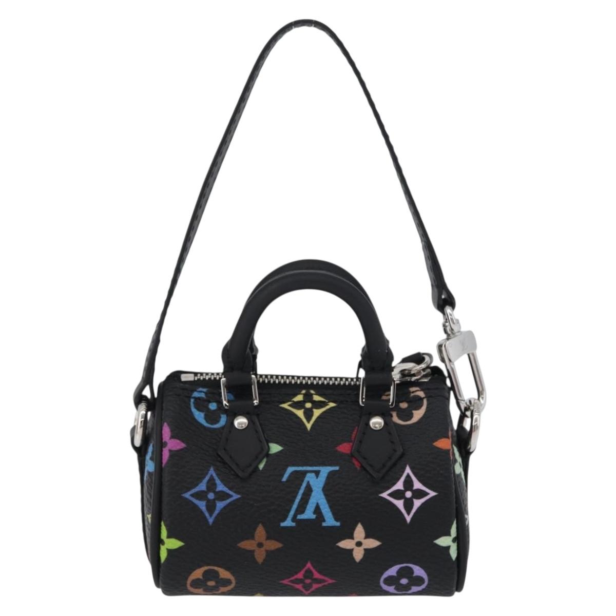 LOUIS VUITTON Multicolor Micro Speedy Bag Charm Black M02459 LV