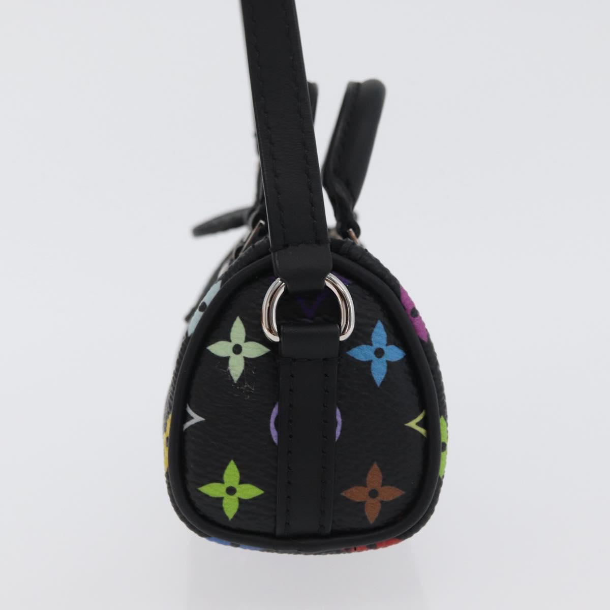 LOUIS VUITTON Multicolor Micro Speedy Bag Charm Black M02459 LV