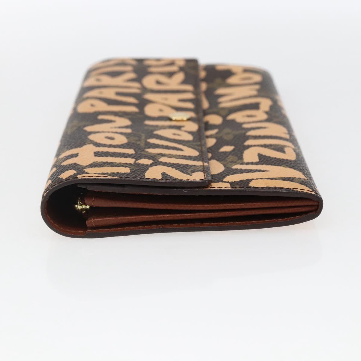 LOUIS VUITTON Graffiti Porte Monnaie Credit Wallet Orange M92190