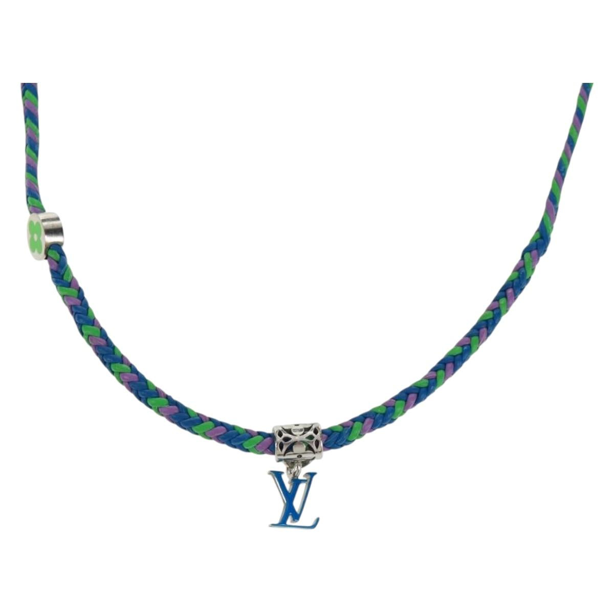 LOUIS VUITTON Brass Friendship Bracelet metal Blue M0967Z LV Auth