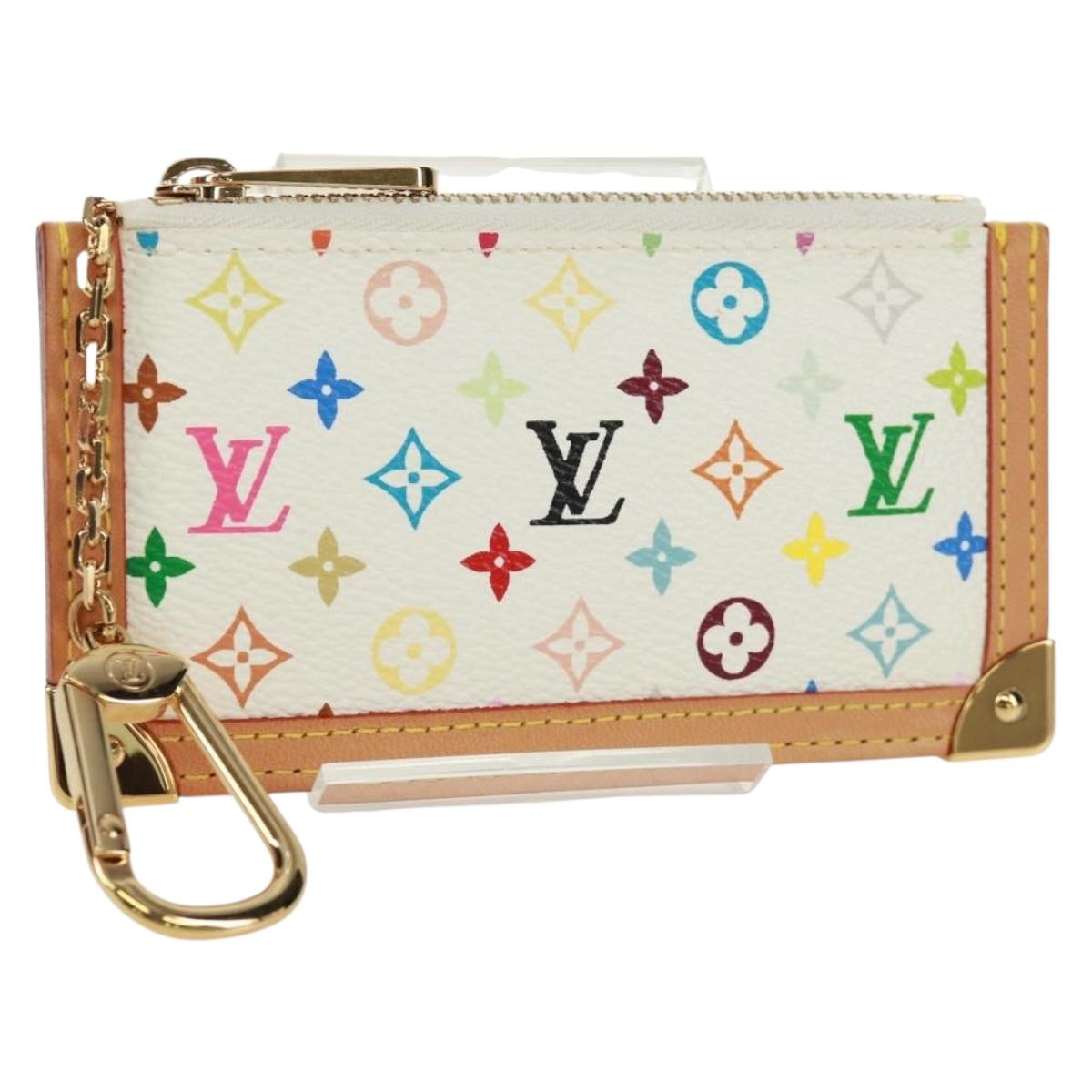 Louis Vuitton マルチカラーケース M92655 LOUIS VUITTON Multicolor Pochette Cles Coin Purse White M92655 LV
