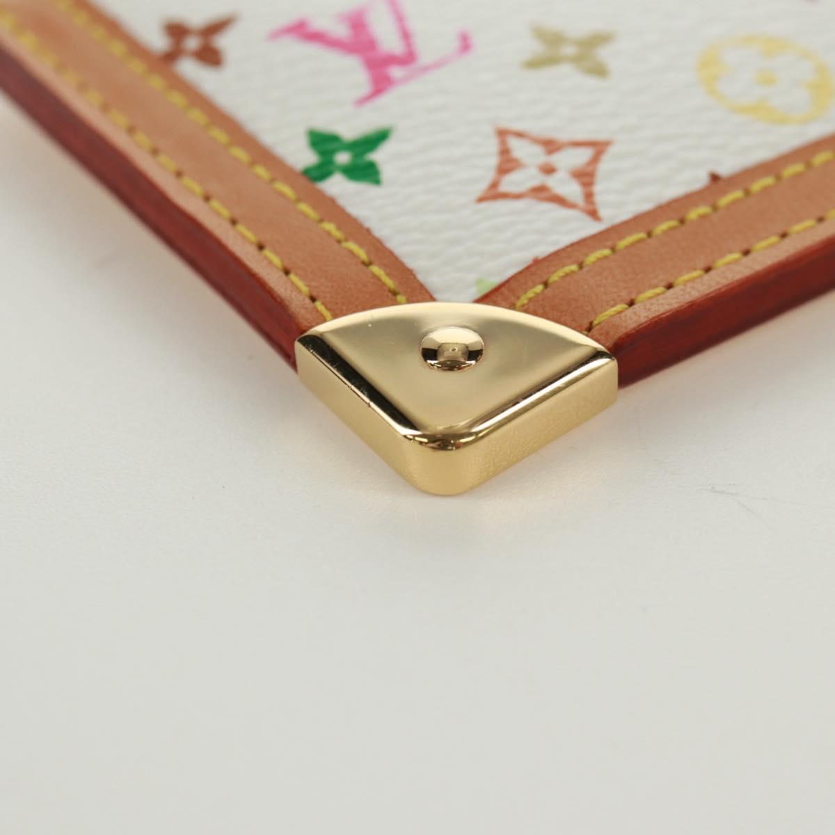 LOUIS VUITTON Multicolor Pochette Cles Coin Purse White M92655 LV