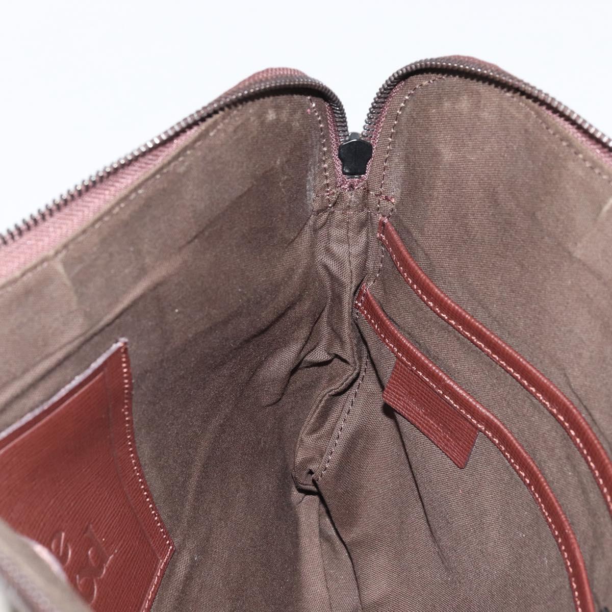 Vivienne Westwood Camouflage Clutch Bag PVC Canvas Brown Auth