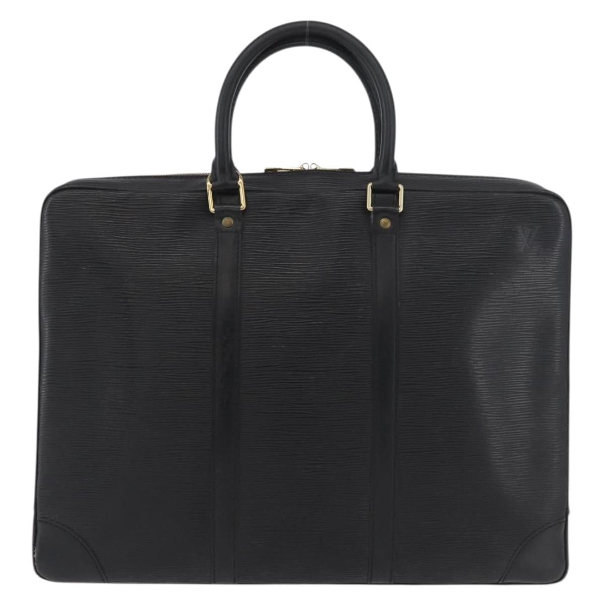 Louis Vuitton エピレザー ビジネスバッグ M40321 LOUIS VUITTON Epi Porte Documents Voyage Business Bag Black M40321